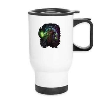 orc wizard - Thermal mug with handle - white - Front