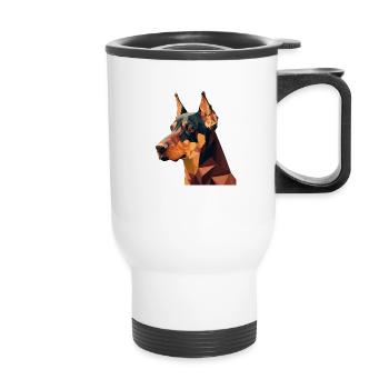 DOBERMAN - Tasse isotherme avec poignée - blanc - Devant