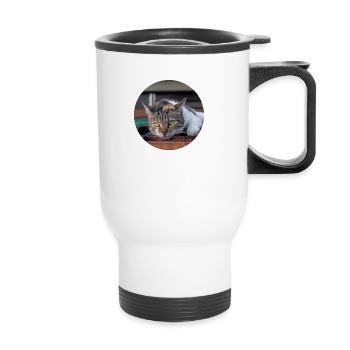 All cats are beautiful - Thermal mug with handle - white - Front
