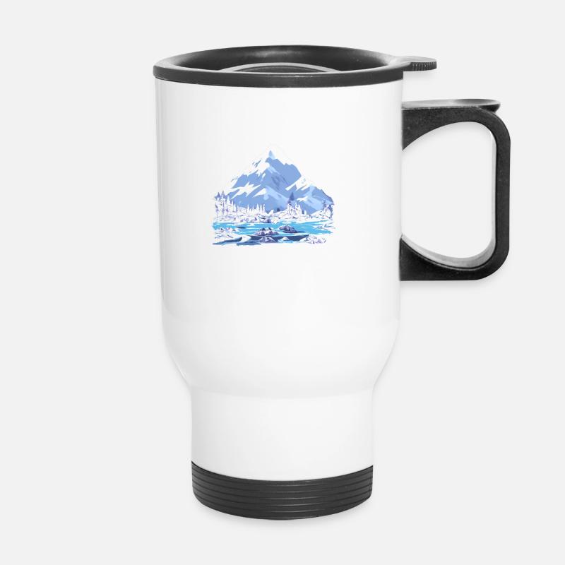Montagne Blanche - Tasse isotherme avec poignée - blanc