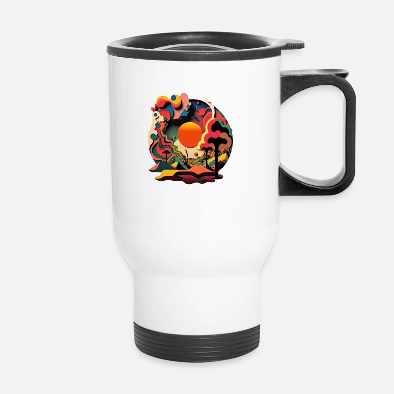 SURREAL - Thermal mug with handle - white