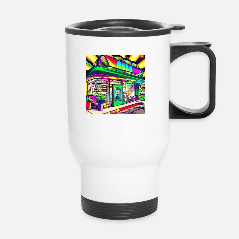 Modern Weed Club AUF - Thermal mug with handle - white