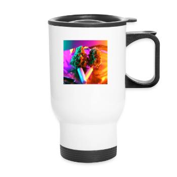 Marijuana médicale | Chemise Médicale Fun Fumer - Tasse isotherme avec poignée - blanc - Devant