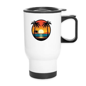 Summer Vibes - Thermal mug with handle - white - Front