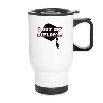 Diplôme - Réussi - Tasse isotherme avec poignée - blanc - Devant