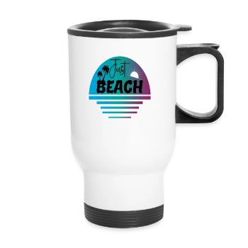 Just Beach - Thermal mug with handle - white - Front