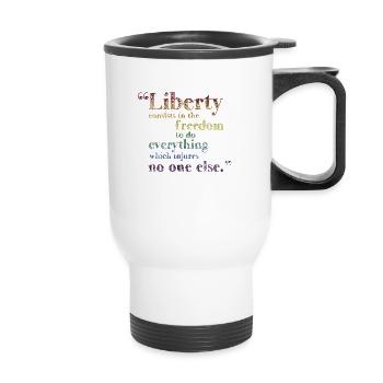 Freedom Human Rights - Thermal mug with handle - white - Front