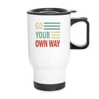 Go your own Way - Thermal mug with handle - white - Front
