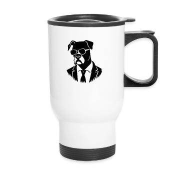 Races de chiens boxers - Tasse isotherme avec poignée - blanc - Devant
