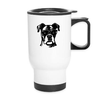 Races de chiens boxers - Tasse isotherme avec poignée - blanc - Devant