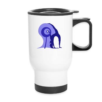 Justification. Manipulation de la perception - Tasse isotherme avec poignée - blanc - Devant