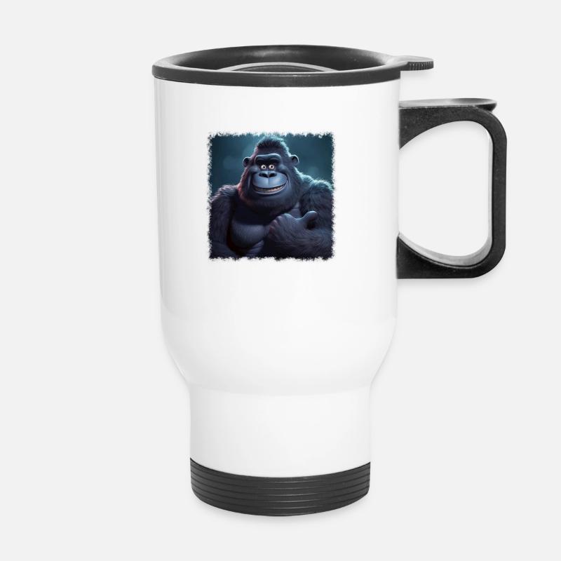 Cool Gorilla - Thermal mug with handle - white
