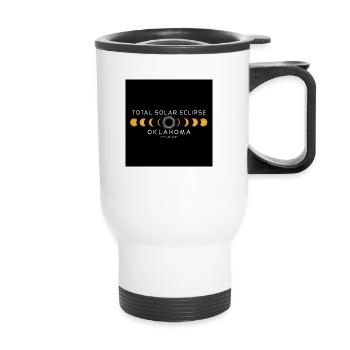 Oklahoma 2024 Eclipse Cool Souvenir 8. April - Thermobecher mit Tragegriff - Weiß - Vorne