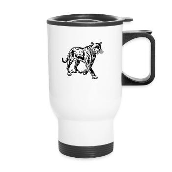 Panther Predator Jungle Wildcat - Tasse isotherme avec poignée - blanc - Devant