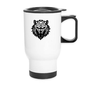 Wolf - Thermobecher mit Tragegriff - Weiß - Vorne
