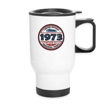Vintage 1973 - Thermal mug with handle - white - Front