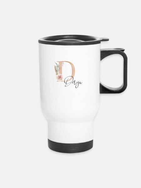 Damian! Name: Boho - Thermal mug with handle - white