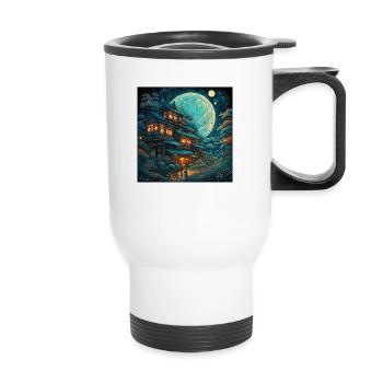 samourai moon - Tasse isotherme avec poignée - blanc - Devant