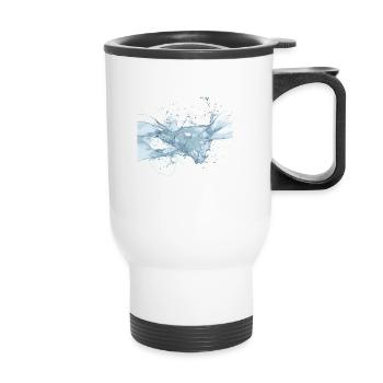 Wasserspritzer! - Thermobecher mit Tragegriff - Weiß - Vorne
