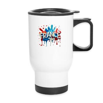France-Style - Thermal mug with handle - white - Front