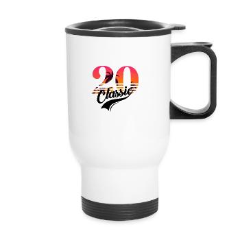 Vintage 1920-20th anniversary - Thermal mug with handle - white - Front