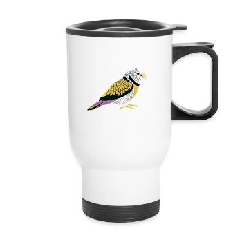 Perruche Bird Propriétaire d’oiseau Calopsitte - Tasse isotherme avec poignée - blanc - Devant