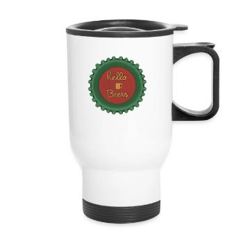 hello beers - Tasse isotherme avec poignée - blanc - Devant
