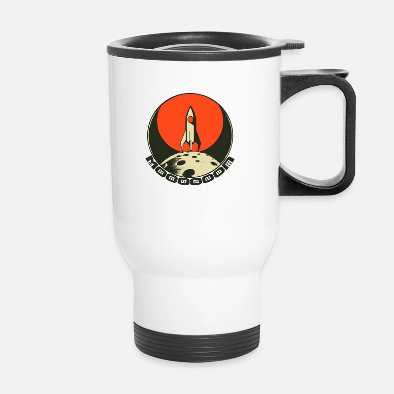 Moooooon - Thermal mug with handle - white