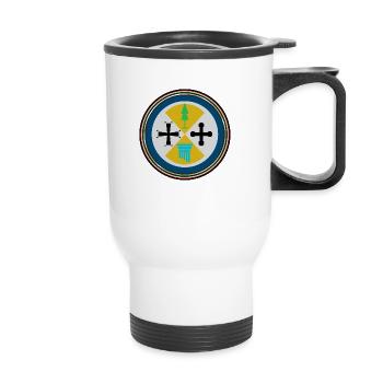 Calabria flag coat of arms - Thermal mug with handle - white - Front
