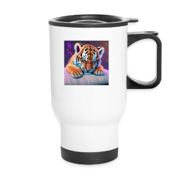 tigre - Tasse isotherme avec poignée - blanc - Devant