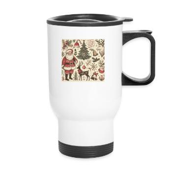 Design d’hiver - Tasse isotherme avec poignée - blanc - Devant