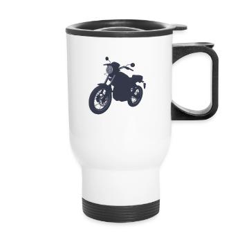 Motorcycle Motorcross Motorcyclist Motorbike Fan - Thermal mug with handle - white - Front