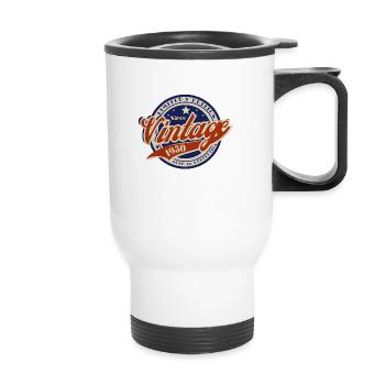 Vintage 1950s—1950's Birthday Gift - Thermal mug with handle - white - Front