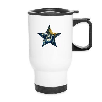Astronaut's Star Art: Weltraumforschung! - Thermobecher mit Tragegriff - Weiß - Vorne