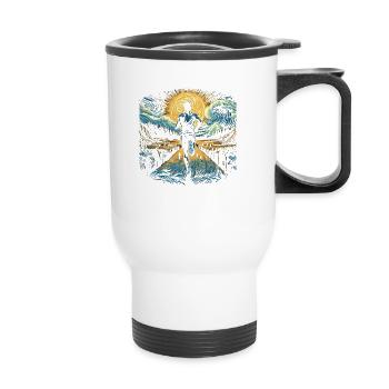 Cadeau de cross-country : Athlète de conception - Tasse isotherme avec poignée - blanc - Devant