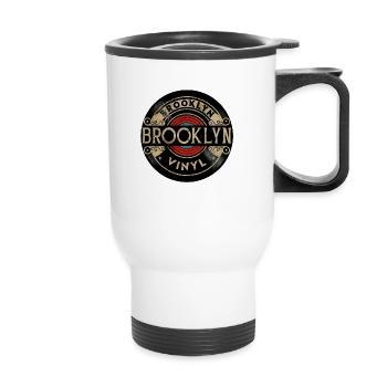 Brooklyn Vinyl - Thermal mug with handle - white - Front