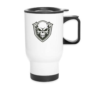 Army War Military Uniform Force Soldier Camouflage - Thermal mug with handle - white - Front
