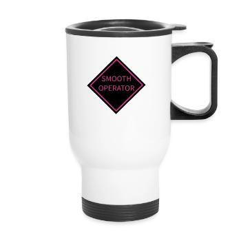 Smooth Operator Warning Sign - Thermal mug with handle - white - Front