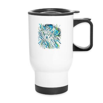 Cybernetic Soldier Interface - Thermal mug with handle - white - Front