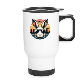 Bunny GTA Style - Thermal mug with handle - white - Front