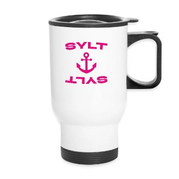 Sylt - Mer du Nord - Allemagne - Kampen - Île - Tasse isotherme avec poignée - blanc - Devant