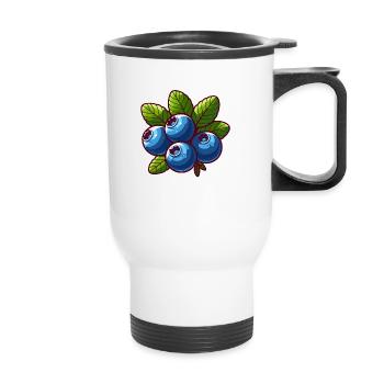 Myrtilles - Tasse isotherme avec poignée - blanc - Devant