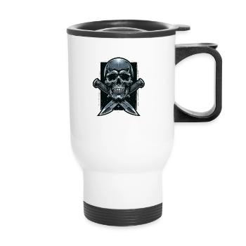 Stealth Strike: Skull and Crossed Daggers - Thermal mug with handle - white - Front