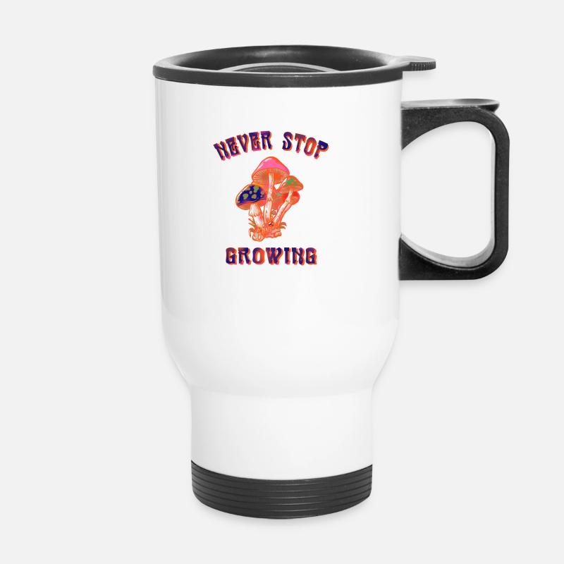 Ne jamais s’arrêter - Tasse isotherme avec poignée - blanc