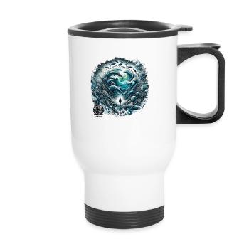 Silent Depths and Deaths - Thermal mug with handle - white - Front