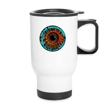 Les tuyaux sont partout - Tasse isotherme avec poignée - blanc - Devant