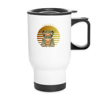 Sautons cette année, Paintball Tecnique - Tasse isotherme avec poignée - blanc - Devant