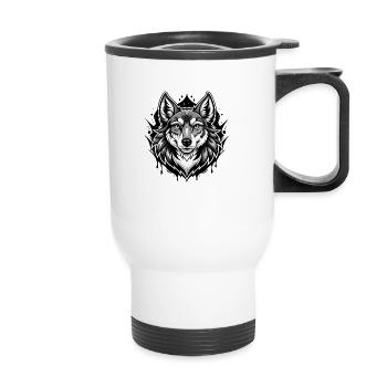 australian shepherd - Thermal mug with handle - white - Front