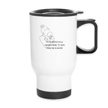 Maman, maman, maman - Tasse isotherme avec poignée - blanc - Devant