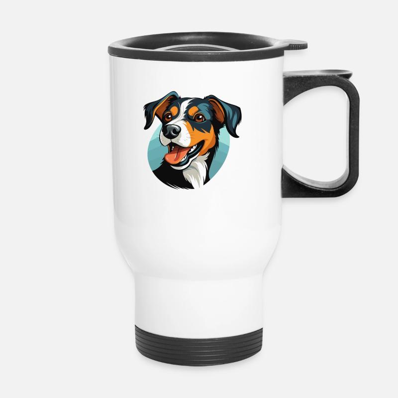 Dogs T-Shirt - Thermal mug with handle - white